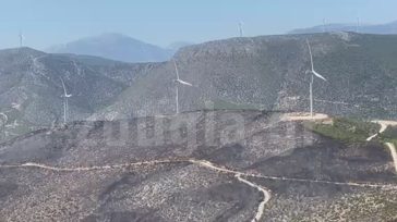 Αυτοψία της «Ζούγκλας» στις ανεμογεννήτριες από τις οποίες ξεκίνησε η καταστροφή