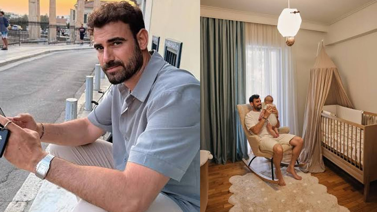 Νίκος Πολυδερόπουλος: Σπάνια φωτογραφία με τον 5,5 μηνών γιο του