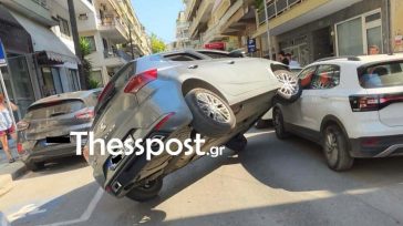 Απίστευτο τροχαίο: Αυτοκίνητο… «απογειώθηκε» στη Θεσσαλονίκη