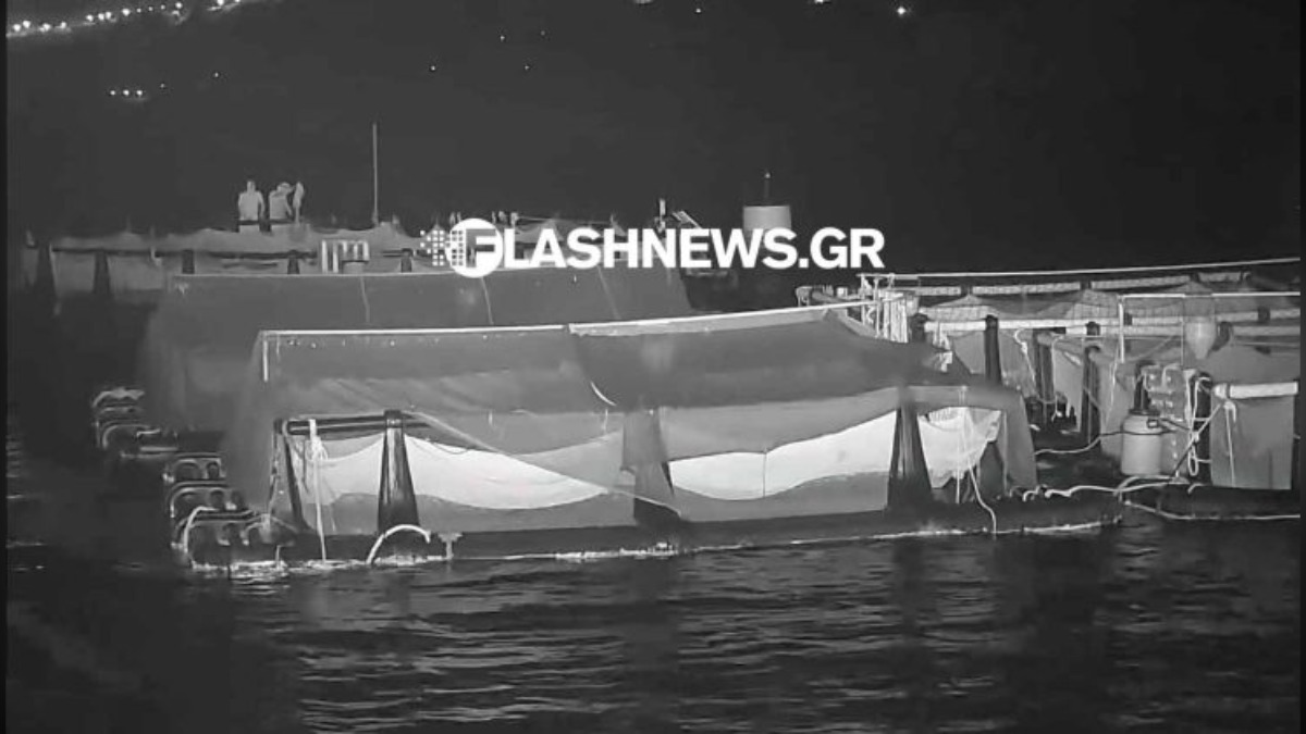 Χανιά: Βίντεο από τη στιγμή που οι δράστες κλέβουν αλιεύματα από ιχθυοκαλλιέργεια