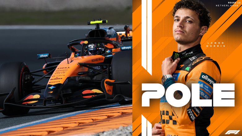 F1: Ο Lando Norris ξεκινάει πρώτος στο Grand Prix της Ολλανδίας F1: Ο Lando Norris ξεκινάει πρώτος στο Grand Prix της Ολλανδίας