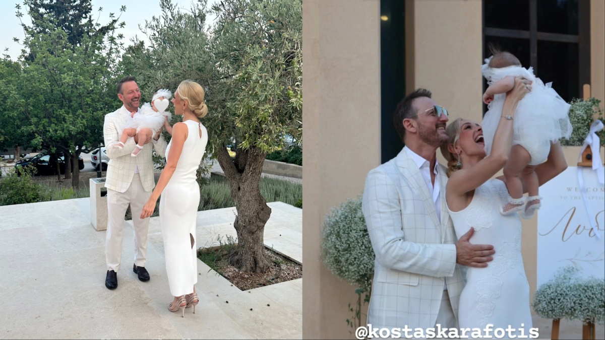 Κώστας Καραφώτης & Κάτια Μάνου: Βάφτισαν την επτά μηνών κόρη τους στη Βουλιαγμένη