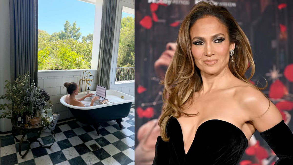 Jennifer Lopez: Εργάστηκε από την μπανιέρα του σπιτιού της