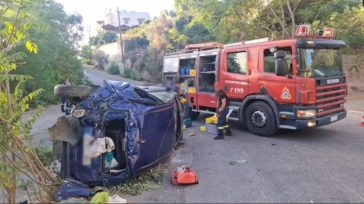 Ηράκλειο: Αυτοκίνητο έπεσε από γέφυρα 15 μέτρων