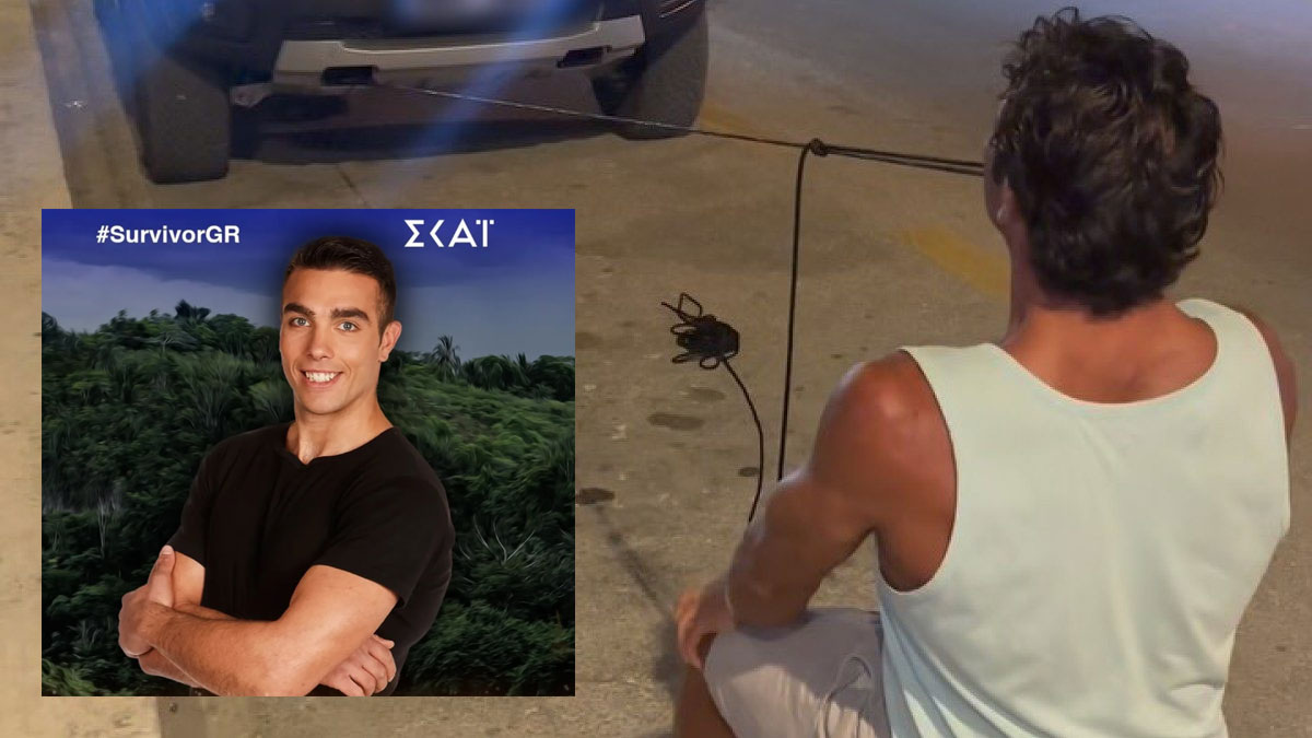 Απίστευτο βίντεο: Ο πρώην παίκτης του Survivor, Γιώργος Πολύχρος, μετακινεί αμάξι δύο τόνων με τα δόντια!