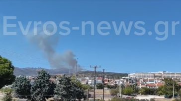 Φωτιά στην Αλεξανδρούπολη κοντά στην Εγνατία – Επιχειρούν 4 εναέρια μέσα