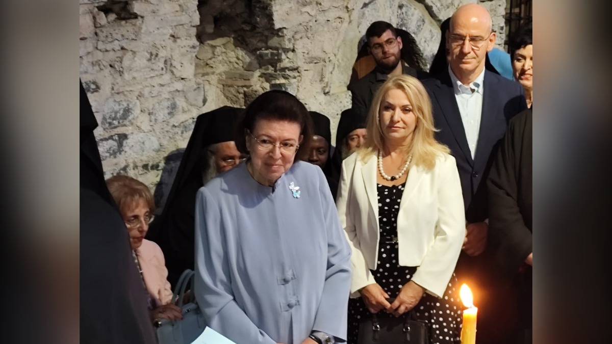 Λ. Μενδώνη: «Η αναστήλωση της δυτικής πτέρυγας της ιστορικής Μονής Αγίου Διονυσίου κοσμεί το πολιτιστικό τοπίο του Ολύμπου»