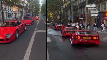 Δυναμώστε ηχεία και ακούστε οκτώ Ferrari F40 να “τρομοκρατούν” το Παρίσι – Σχεδόν 4.000 ίπποι σε ένα κομβόι-όνειρο, πολλών εκατομμυρίων