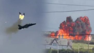 Βίντεο από τη συντριβή αεροσκάφους της RAF στη Βρετανία