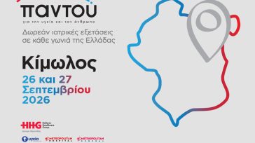 Δωρεάν ιατρικές εξετάσεις στην Κίμωλο με το πρόγραμμα «Παντού» του Ομίλου HHG