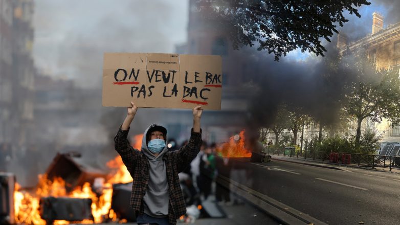 Εκρηκτική η κατάσταση στα σχολεία της Γαλλίας – Χιλιάδες μαθητές στους δρόμους