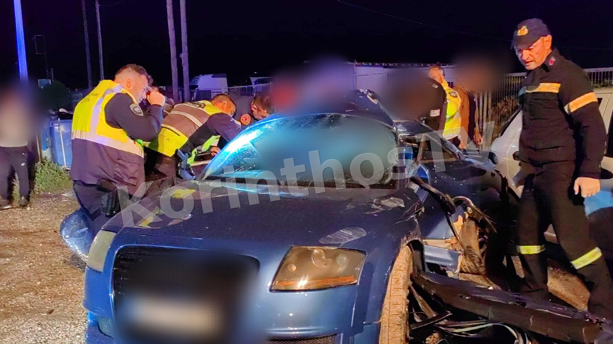 Σοβαρό τροχαίο με δύο τραυματίες στην Κόρινθο