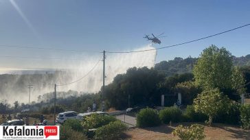 Χωρίς ενεργό μέτωπο η φωτιά στα Μεταξάτα Κεφαλονιάς