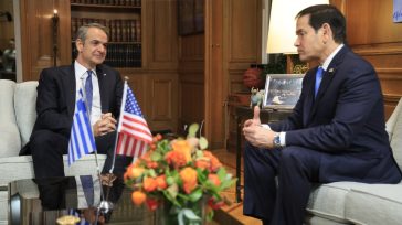 Αυτή την ώρα η συνάντηση Μάρκο Ρούμπιο με τον Κυριάκο Μητσοτάκη