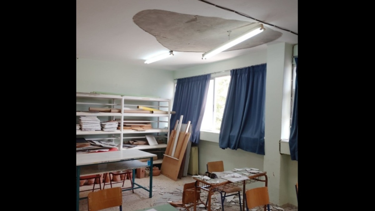 Θεσσαλονίκη: Σοβάς έπεσε από την οροφή σχολικής αίθουσας – Τραυματίστηκε 14χρονος μαθητής