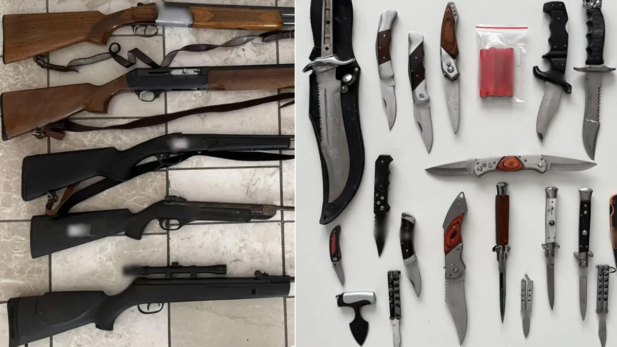 Άμφισσα: Άνδρας συνελήφθη με ναρκωτικά, 36 μαχαίρια, όπλα και 29 κινητά τηλέφωνα