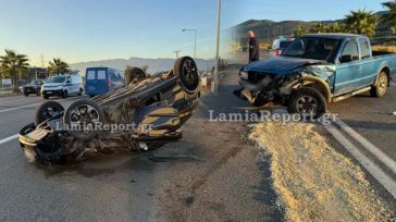 Σοβαρό τροχαίο στη Λαμία με έναν 21χρονο τραυματία