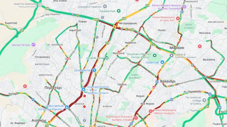 Σύγκρουση στη λεωφόρο Αθηνών – Μποτιλιάρισμα σε Κηφισό, Κηφισίας και Αττική Οδό Σύγκρουση στη λεωφόρο Αθηνών – Μποτιλιάρισμα σε Κηφισό, Κηφισίας και Αττική Οδό