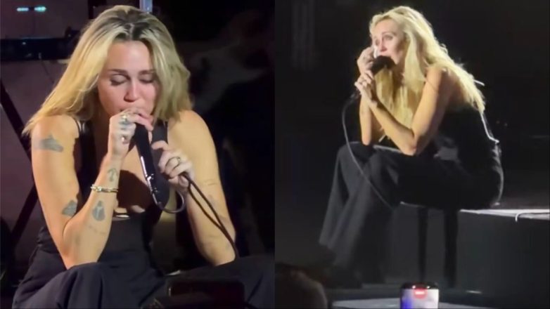 Miley Cyrus: Ξέσπασε σε κλάματα κατά τη διάρκεια συναυλίας της στο Hollywood Bowl Miley Cyrus: Ξέσπασε σε κλάματα κατά τη διάρκεια συναυλίας της στο Hollywood Bowl