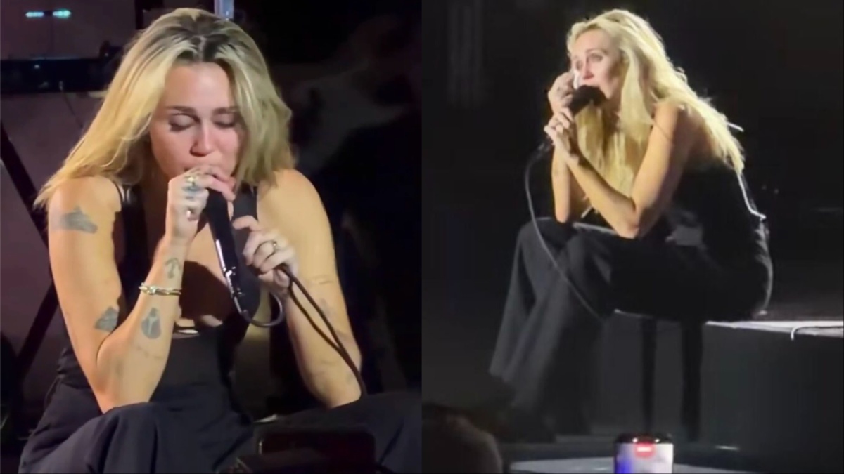 Miley Cyrus: Ξέσπασε σε κλάματα κατά τη διάρκεια συναυλίας της στο Hollywood Bowl