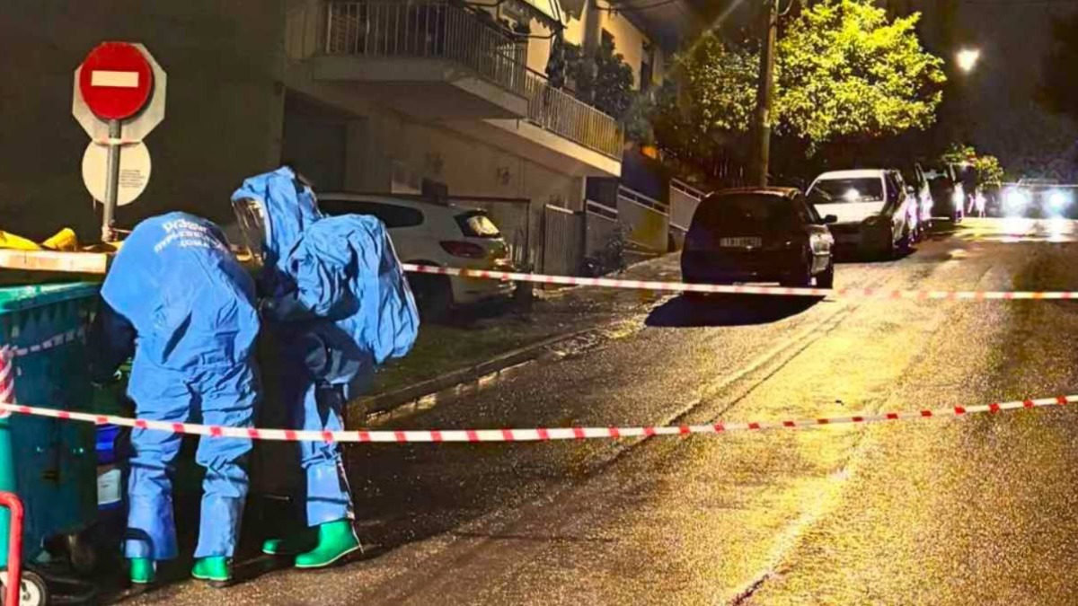 Άγιος Δημήτριος:  Ανασύρθηκε δοχείο με επικίνδυνο υλικό από κάδο απορριμμάτων