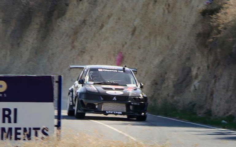 Στην δεύτερη θέση της γενικής κατάταξης βρέθηκε ο Γιάννης Καπετάνιος με Mitsubishi EVO 7...