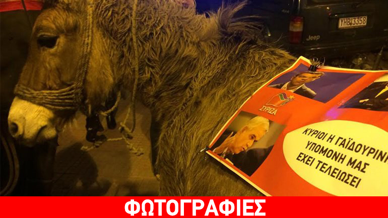 Οι ένστολοι προσπάθησαν να βάλουν γάιδαρο στη Βουλή Οι ένστολοι προσπάθησαν να βάλουν γάιδαρο στη Βουλή