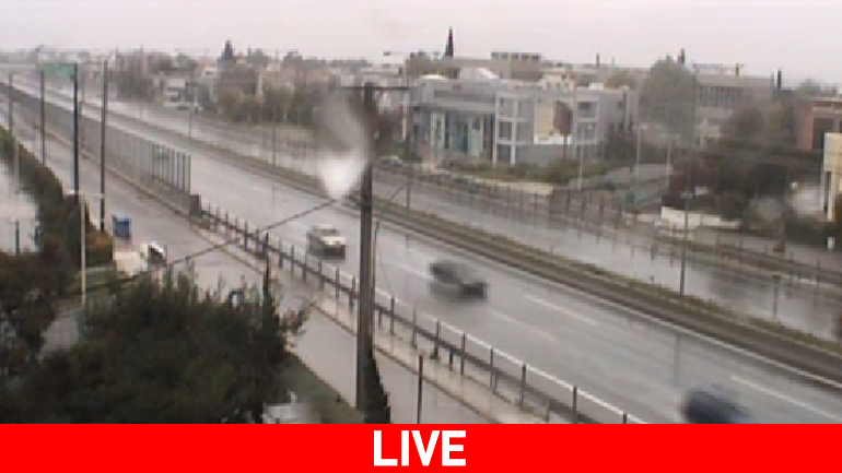 Ζωντανά η κίνηση των οχημάτων σε Εθνική Οδό Αθηνών – Λαμίας και λεωφ. Κηφισίας