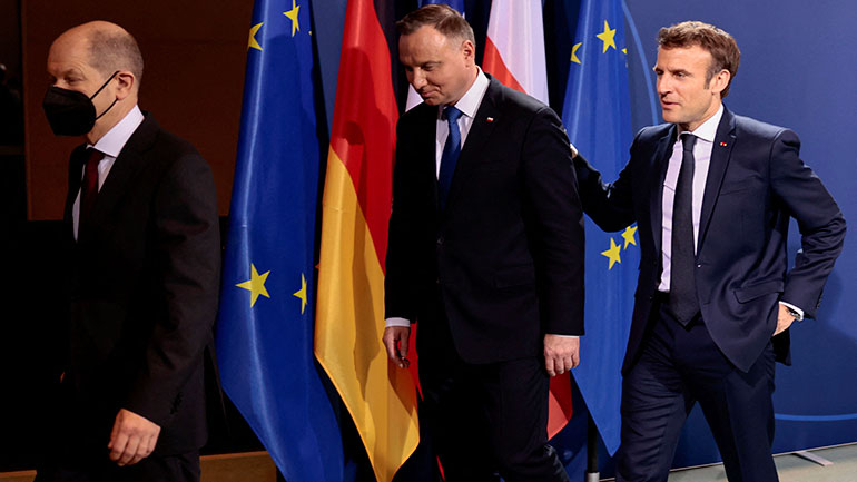 Κοινός στόχος η διατήρηση της ειρήνης στην Ευρώπη διεμήνυσαν οι ηγέτες του «Τριγώνου της Βαϊμάρης»