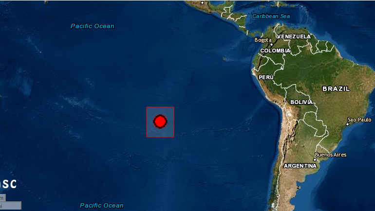 Σεισμός 6,6 βαθμών κοντά στα Νησιά του Πάσχα