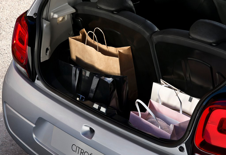 Ο χώρος αποσκευών του Citroen C1