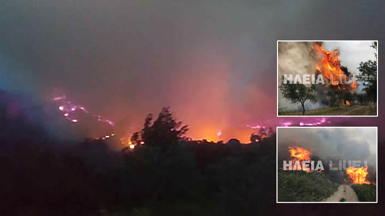 Μεγάλη πυρκαγιά στην Ηλεία – Εκκενώθηκαν σπίτια Μεγάλη πυρκαγιά στην Ηλεία – Εκκενώθηκαν σπίτια