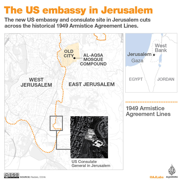 Εκεί βρίσκεται η αμερικανική πρεσβεία στην Ιερουσαλήμ