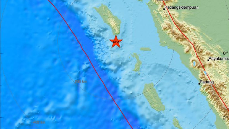Σεισμός 5,8R σε θαλάσσια περιοχή στην Ινδονησία