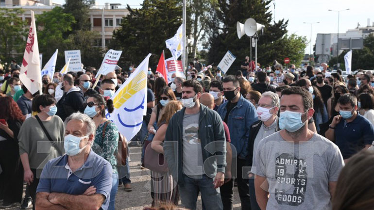 Πορεία διαμαρτυρίας για τους βομβαρδισμούς στη Γάζα