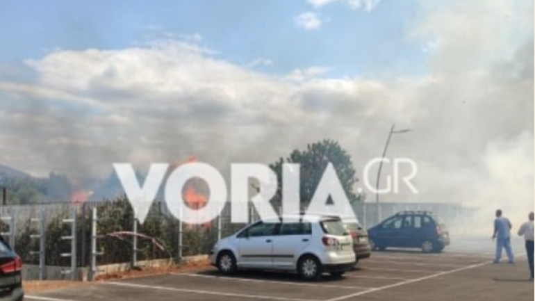 Θεσσαλονίκη: Πυρκαγιά πίσω από το Ιατρικό Διαβαλκανικό