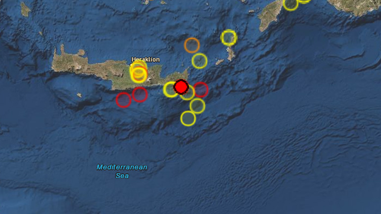 Σεισμός 3,4 Ρίχτερ στην Κρήτη