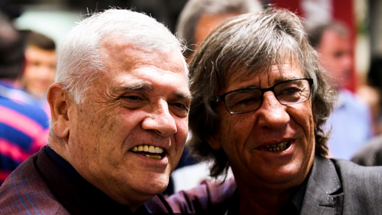 Ο Δημήτρης Μελισσανίδης με το τιμώμενο πρόσωπο της βραδιάς