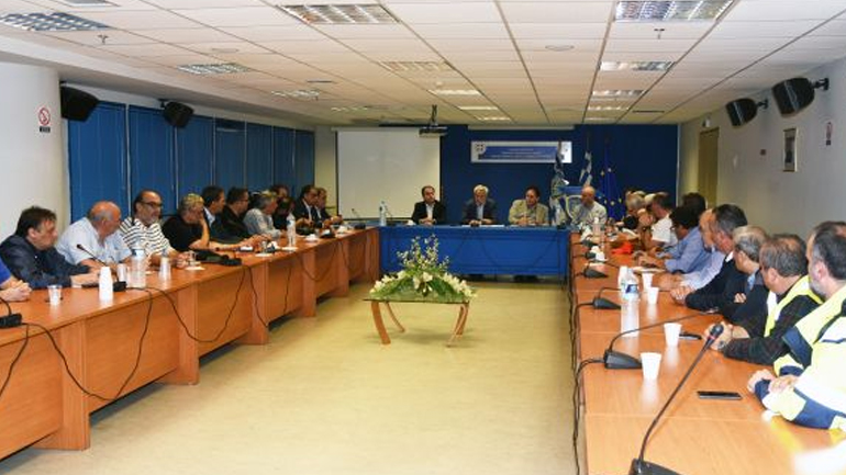 Συνάντηση Δρίτσα με εκπροσώπους της ΟΜΥΛΕ, της Ένωσης Μονίμων και Δοκίμων Λιμενεργατών ΟΛΠ