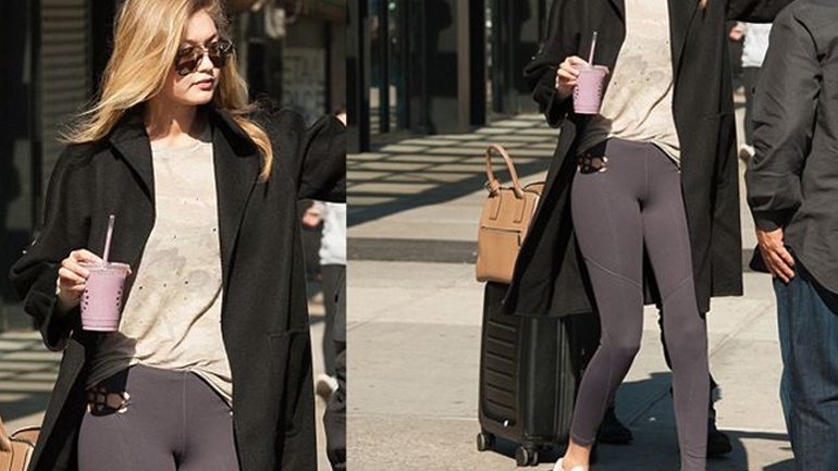 Το stylish πρωινό look της Gigi Hadid- Φόρεσε κολάν με παλτό!