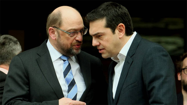 Τσίπρας-Σουλτς: Κοινή περιοδεία σε Αθήνα-Λέσβο για το Προσφυγικό