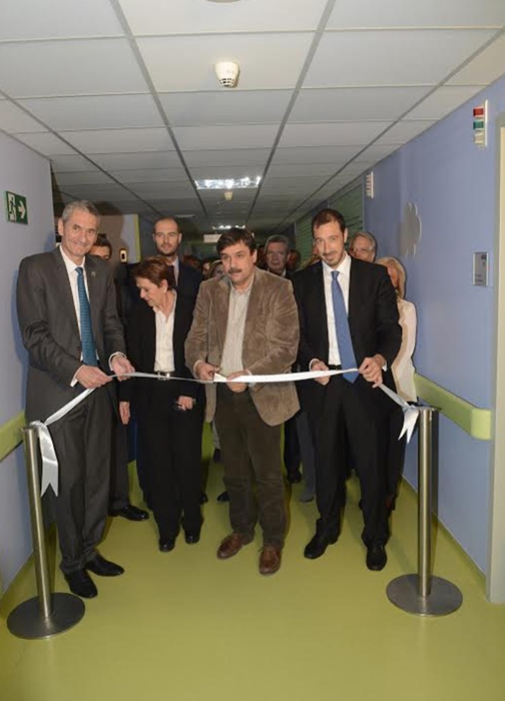 Εγκαίνια νοσοκομείου 'Η Αγία Σοφία'(από αριστερά) κ. Καμίλ Ζίγκλερ, Πρόεδρος και Διευθύνων Σύμβουλο της ΟΠΑΠ, Ανδρέας Ξανθός, Υπουργός Υγείας, κ. Εμμανούηλ Παπασάββας, κοινός Διοικητής των Διασυνδεόμενων Νοσοκομείων