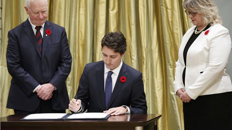 Ορκίστηκε ο νέος πρωθυπουργός του Καναδά Τζάστιν Τριντό