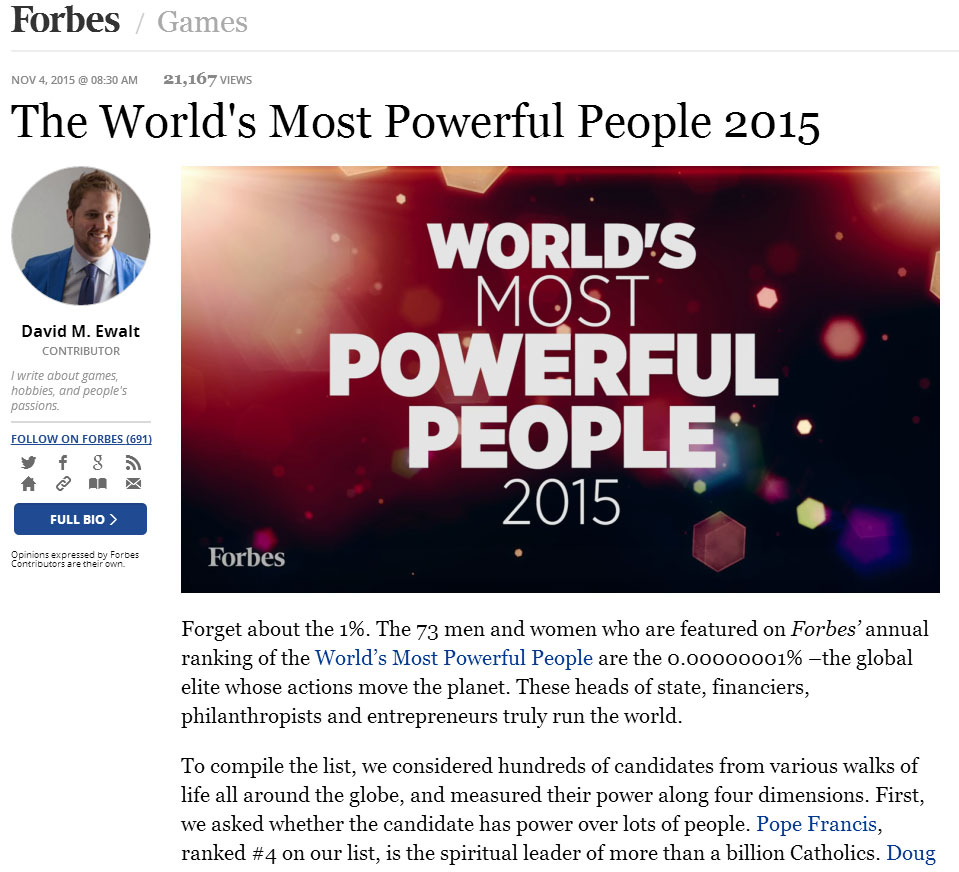 Το σχετικό δημοσίευμα του Forbes