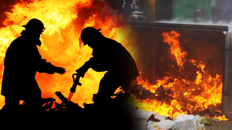 Εμπρησμοί σε κάδους απορριμμάτων στη Μύρινα