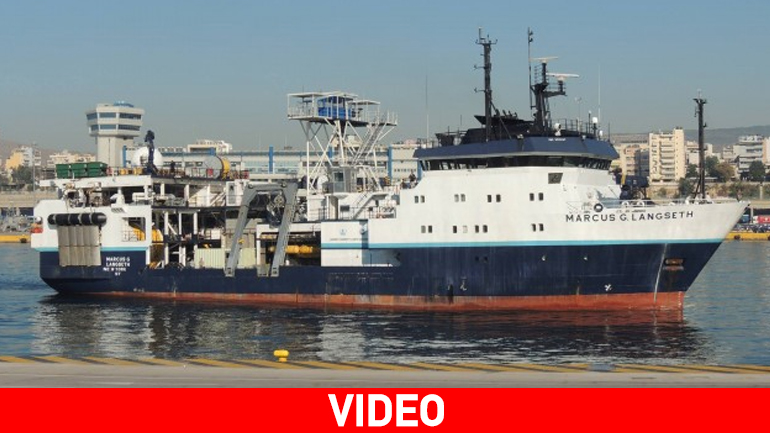 Το ωκεανογραφικό Marcus G. Langseth στο λιμάνι του Πειραιά