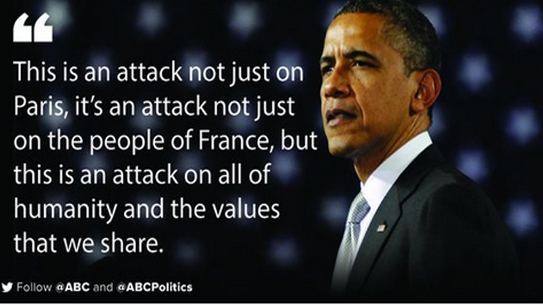 Oμπάμα: Η επίθεση έγινε κατά της ανθρωπότητας Oμπάμα: Η επίθεση έγινε κατά της ανθρωπότητας