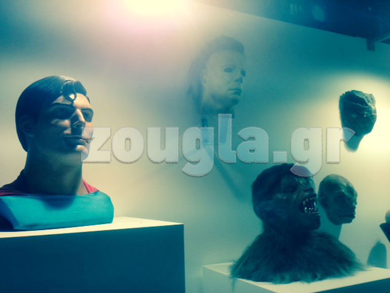 Προτομές διάφορων ηρώων της έβδομης και ένατης Τέχνης