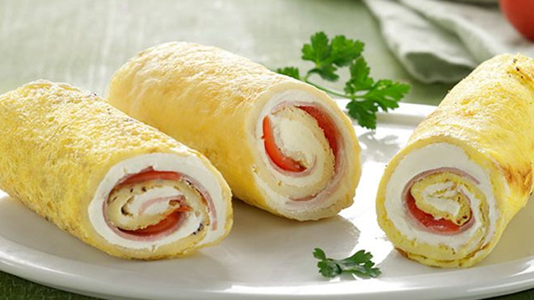 Λαχταριστά ρολά ομελέτας