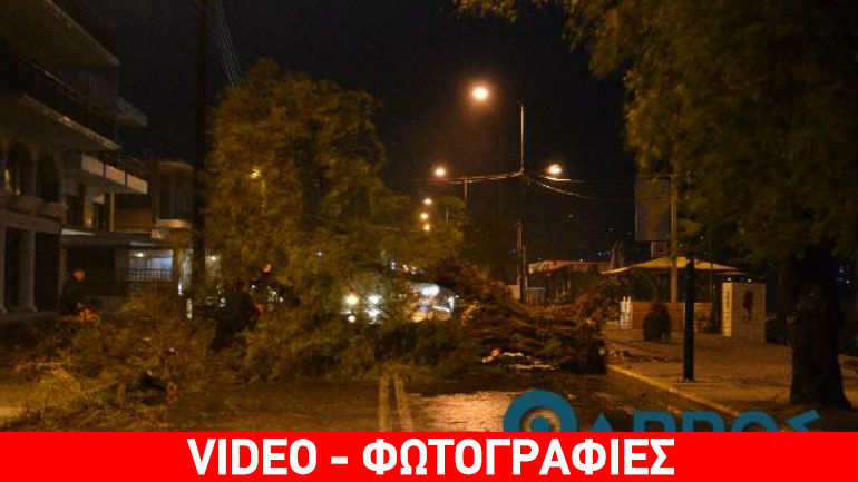 Καλαμάτα: Ανεμοστρόβιλος έπληξε την παραλία – «Ιπτάμενα» δέντρα και λαμαρίνες πάνω από την πόλη